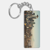 都心のシアトルのスカイラインおよび宇宙の針 キーホルダー (正面左)