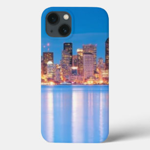 都心のシアトルの青い時間の眺め iPhone 13ケース