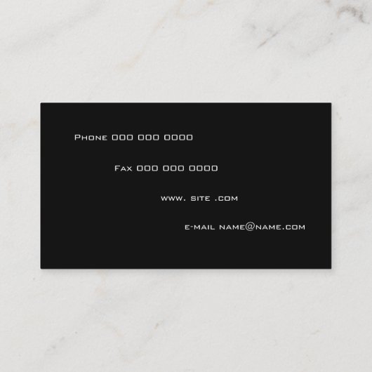 都心のビジネス 名刺 (裏面)