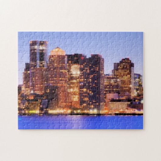 都心のボストンの財政地区の眺め ジグソーパズル (横)