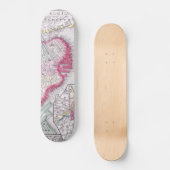 都心のボストン(1864年)のヴィンテージの地図 スケートボード (正面)