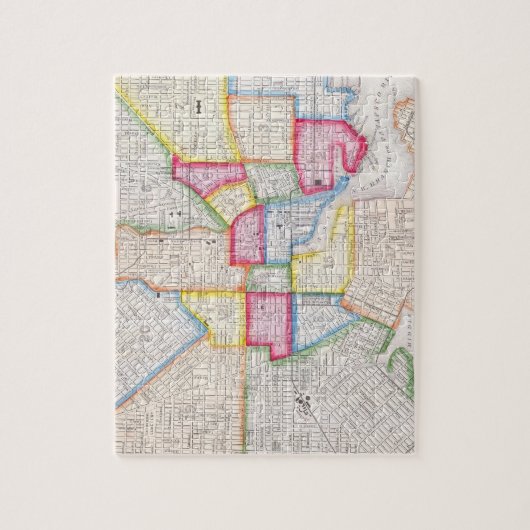 都心のボルティモア(1860年)のヴィンテージの地図 ジグソーパズル (縦)