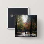 都心のポートランド、PSU Parkblocks 缶バッジ (正面&裏面)