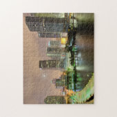 都心のマイアミへの水路を渡る橋鉛 ジグソーパズル (縦)