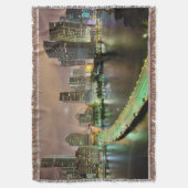 都心のマイアミへの水路を渡る橋鉛 スローブランケット (正面縦)