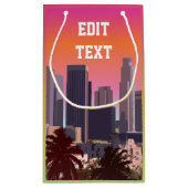 都心のロサンゼルス-カスタマイズ可能なイメージ スモールペーパーバッグ (裏面)