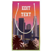 都心のロサンゼルス-カスタマイズ可能なイメージ スモールペーパーバッグ (正面)