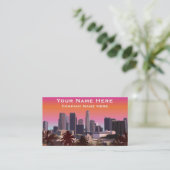 都心のロサンゼルス-カスタマイズ可能なイメージ 名刺 (スタンド正面)