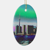 都心の中心の島からのCNタワーのトロントの眺め セラミックオーナメント (右)