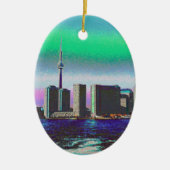 都心の中心の島からのCNタワーのトロントの眺め セラミックオーナメント (正面)
