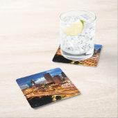 都心の都市眺め スクエアペーパーコースター (インサイチュ)