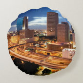 都心の都市眺め ラウンドクッション (裏面)