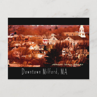 都心のMilford、MA ポストカード