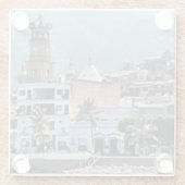 都心のPuerto Vallarta、メキシコ ガラスコースター (裏面)