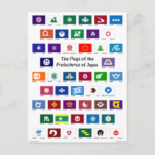 都道府県の旗 ポストカード (正面)