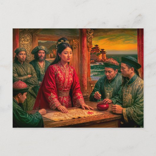 鄭一嫂海賊女王の肖像画 ポストカード (正面)