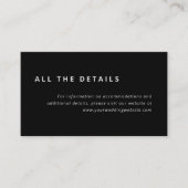 配ミニマル置 |ブラックとグレー結婚の詳細 エンクロージャーカード (正面)