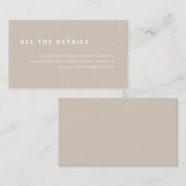 配ミニマル置 |白の詳細とベージュ エンクロージャーカード
