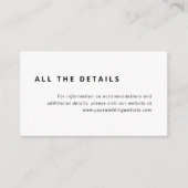 配ミニマル置 |白黒の結婚詳細 エンクロージャーカード (正面)