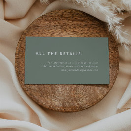 配ミニマル置 | Sage Greenの結婚詳細 エンクロージャーカード