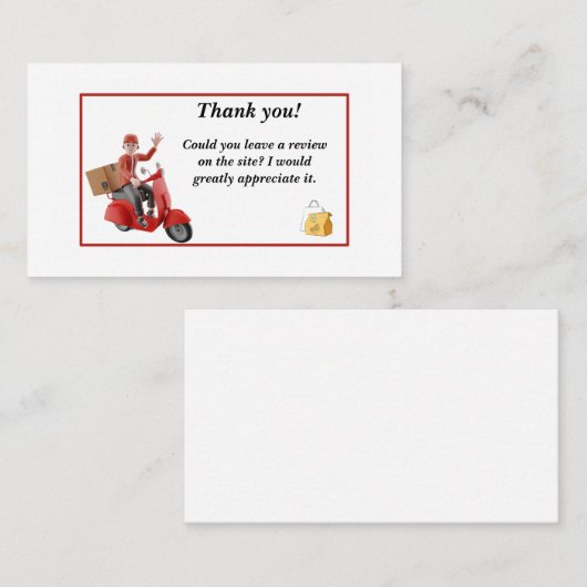 配信ドライバありがとうお客様の名刺 名刺 (正面/裏面)