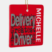 配信ドライバの非凡なカスタム セラミックオーナメント (右)
