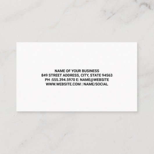 配信ドライバ | 出荷商品 名刺 (裏面)