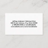 配信パッケージドライバ | 物流 | 輸送 名刺 (裏面)