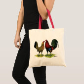 配偶子鳥ペア トートバッグ (正面(商品))