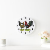 配偶子鳥ペア ラウンド壁時計 (ホーム)