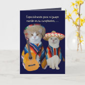 配偶者おもしろいのカススペインのタマイズ可能な誕生日 カード (黄色い花)