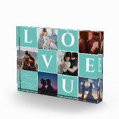 配偶者のための個人化夫婦の写真コラージギフト フォトブロック (右)