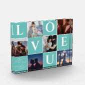 配偶者のための個人化夫婦の写真コラージギフト フォトブロック (左)