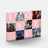 配偶者のための個人化夫婦の写真コラージギフト フォトブロック (左)