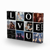 配偶者のための個人化夫婦の写真コラージギフト フォトブロック (右)