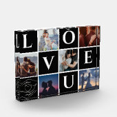 配偶者のための個人化夫婦の写真コラージギフト フォトブロック (左)