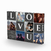 配偶者のための個人化夫婦の写真コラージギフト フォトブロック (右)