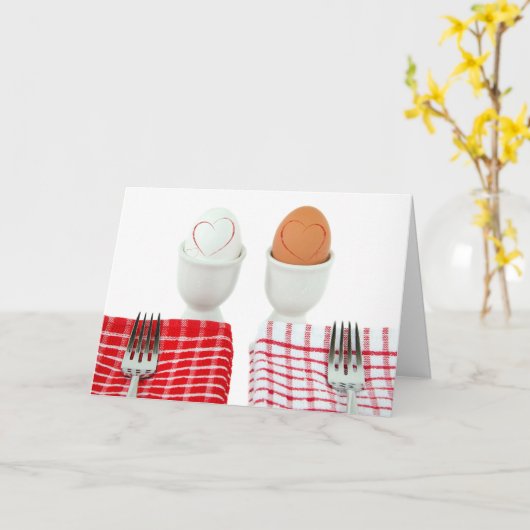 配偶者のための朝食の記念日 カード (黄色い花)