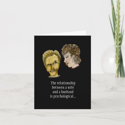 配偶者ユーモアのあるグリーティングカードの人間関係 カード (正面)