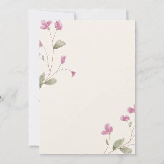 配偶者別れ軍隊ピンクデジタル招待状 招待状 (裏面)