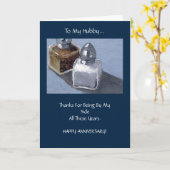 配偶者記念日: 塩コショウ入れ カード (黄色い花)