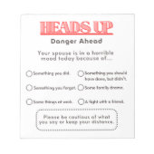 配偶者警告へ ノートパッド (正面)