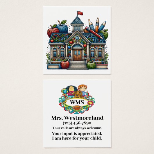 配布資料カードスクール – 先生, 「リバース」を参照 (正面&裏面)