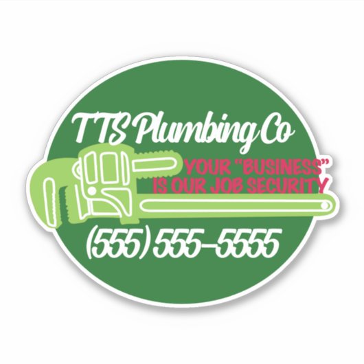 配管おもしろいの広告トイレのユーモア シール (正面)