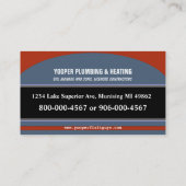 配管および暖房の家の維持および修理 名刺 (裏面)