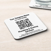 配管および暖房サービスQRコードデザイン コースター (左側)