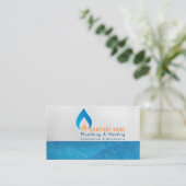 配管および暖房ビジネスロゴ 名刺 (スタンド正面)