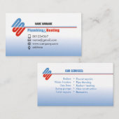 配管および暖房。 便利屋のための名刺 名刺 (正面/裏面)