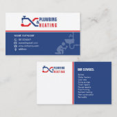 配管および暖房。 便利屋のための名刺 名刺 (正面/裏面)