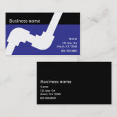 配管の名刺のロイヤルブルーおよび黒 名刺 (正面/裏面)